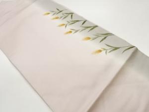 作家物　手描き縞に麦模様暈し名古屋帯